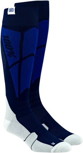 100% Hi-Side Performance Socks - Navy/Gray - Small/Medium 24008-264-17