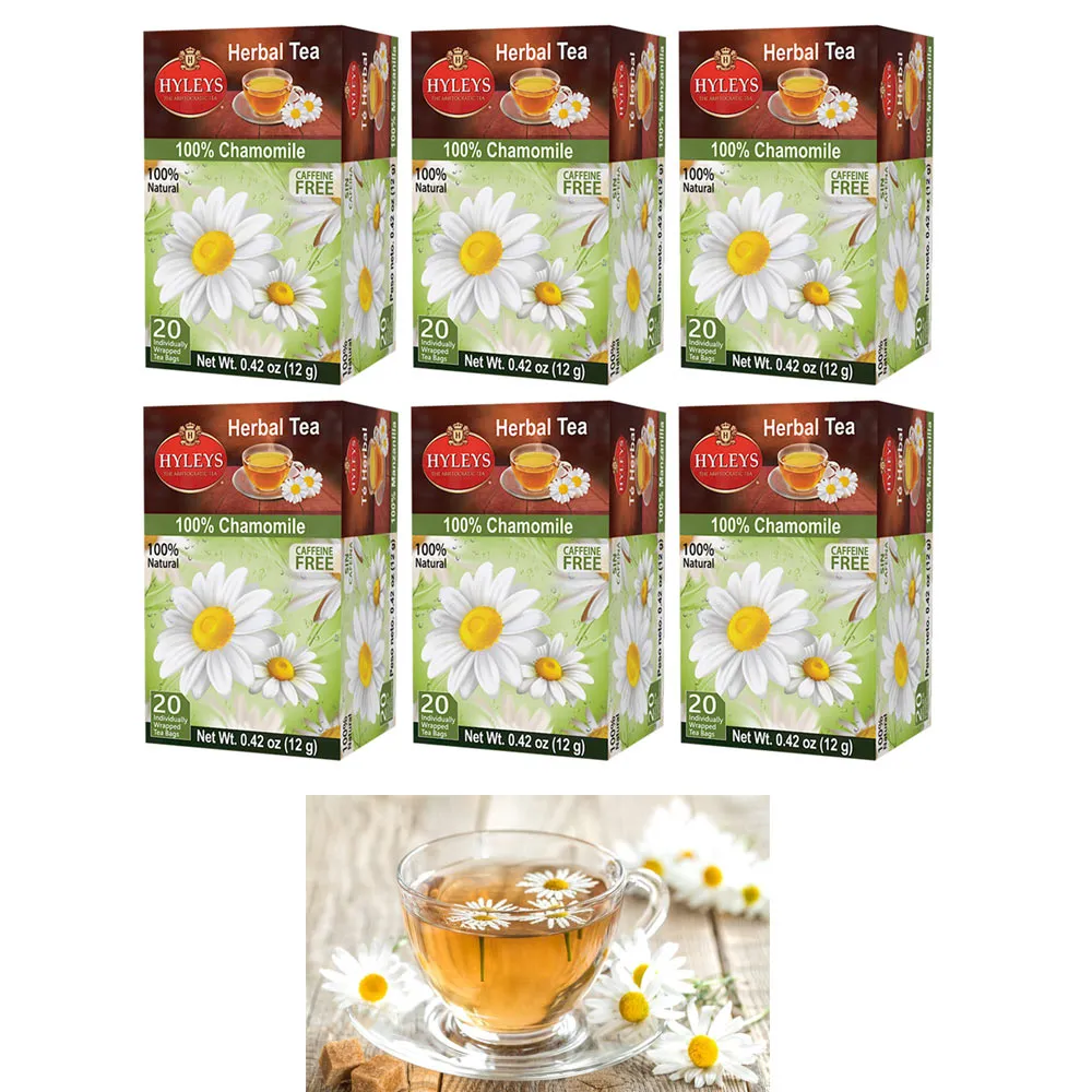 120 Ct Chamomile Tea Bags Caffeine Free Calming Stress Relief Natural Herbal Tea