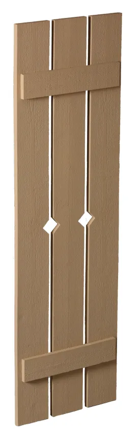 18" Plank Shutter - 3 Board , Diamond