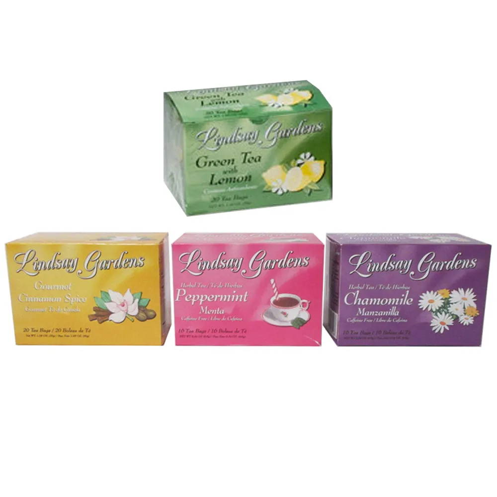 72 Set Tea Bags Sampler 100% Premium Flavor Herbal Chamomile Peppermint Cinnamon