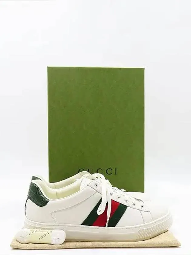 757892 White Color Leather ACE WEB Men s Sneakers 8 270MM