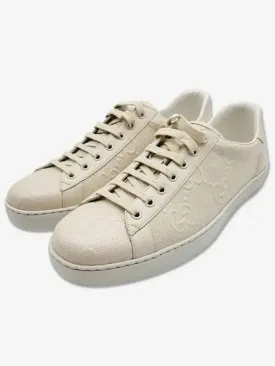 Ace GG Embossed Low Top Sneakers White