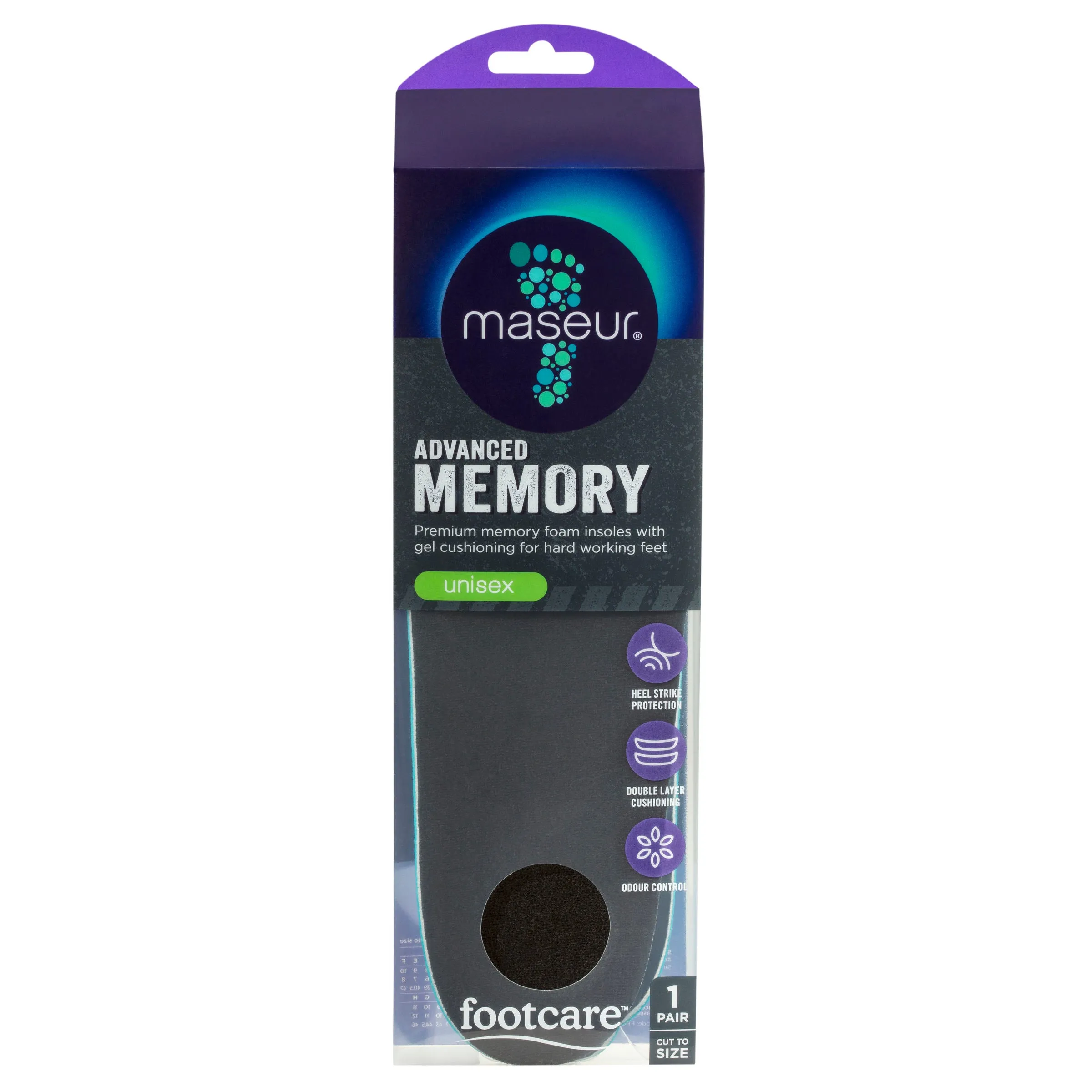 Advanced Memory Insoles, 1 pair