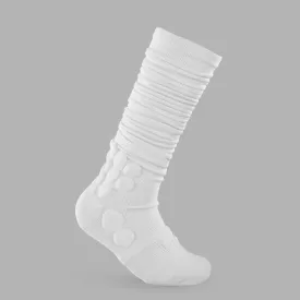 Basic White Football Padded Long Kids Socks