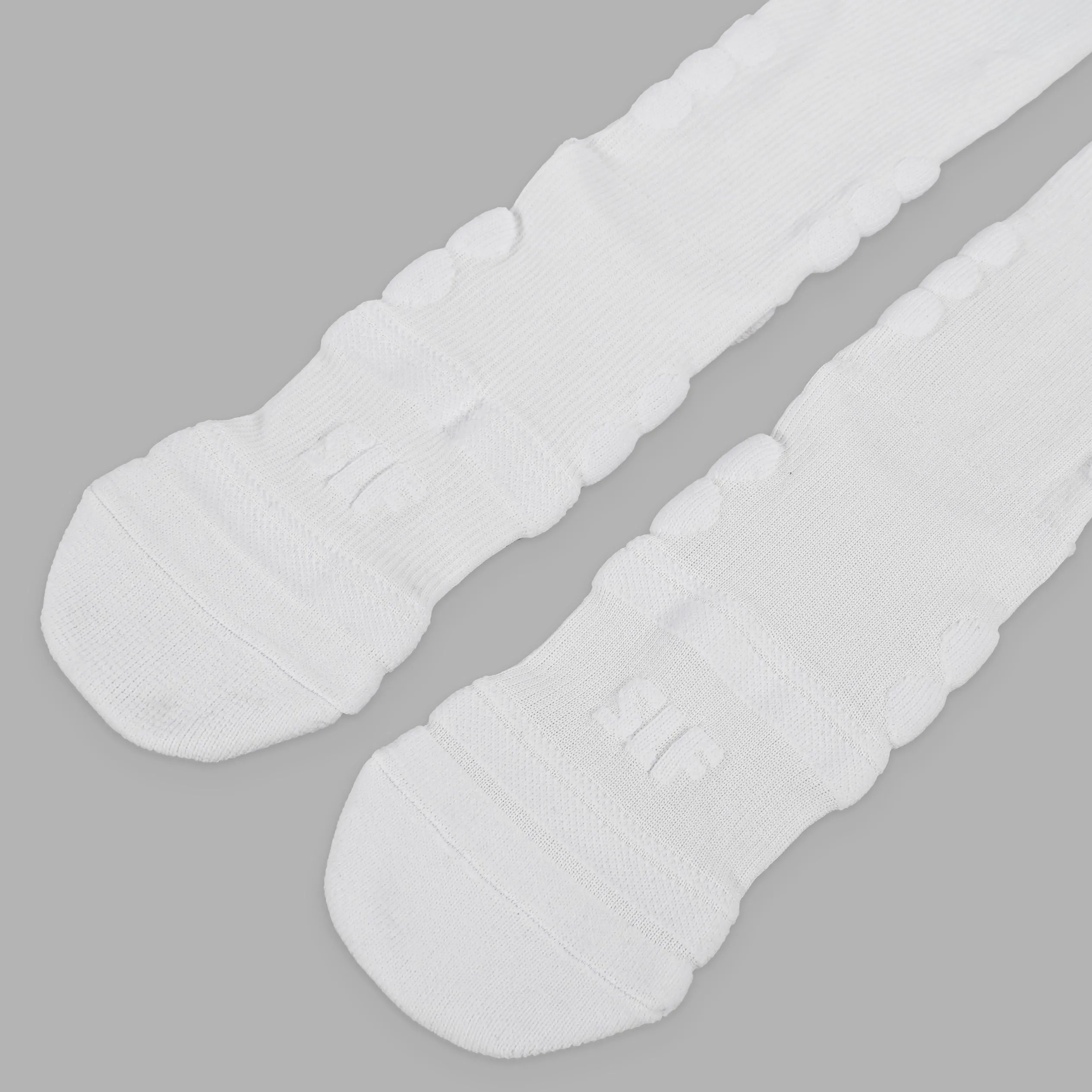 Basic White Football Padded Long Kids Socks