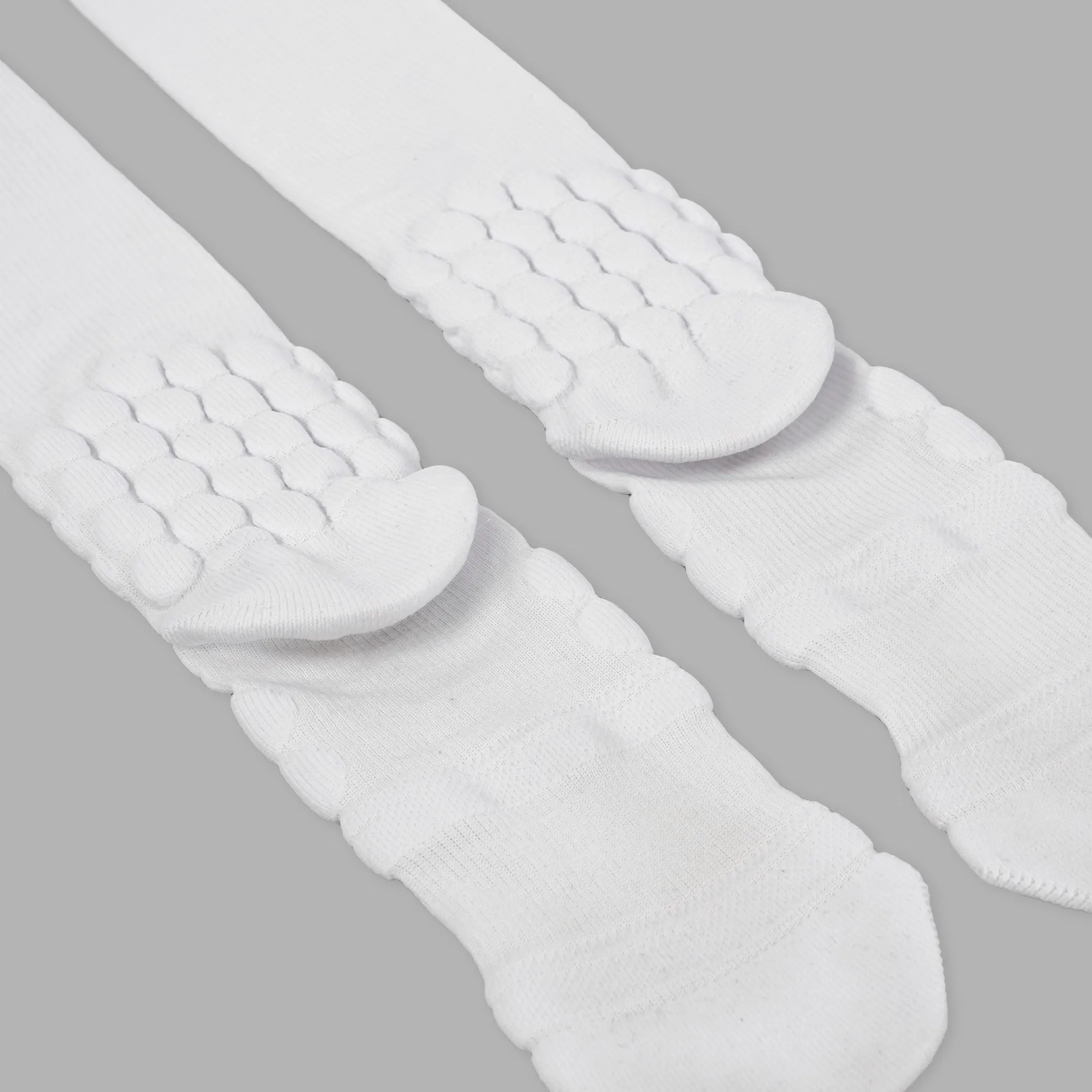 Basic White Football Padded Long Kids Socks