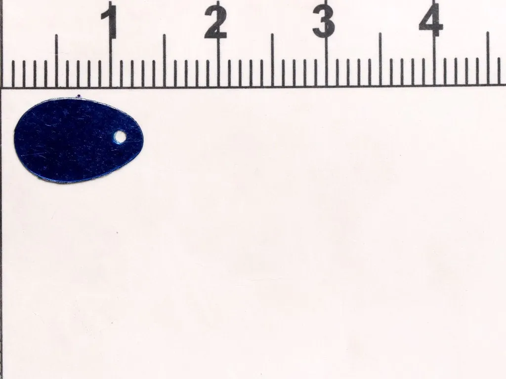 Blue One Hole Drop Plastic Sequins