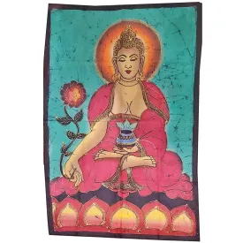 Buddha Calling the Earth to Witness Mudra Enlightenment Double Sided Banner
