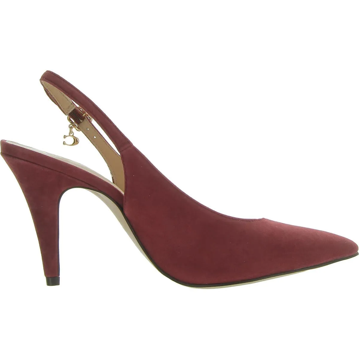 Coach Womens Sutton Suede Suede Pointed Toe Slingback Heels