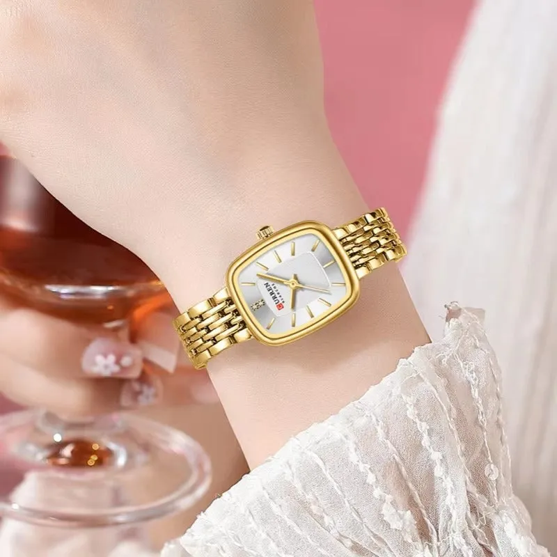 CURREN Original Brand Stainless Steel Band Wrist Watch For Women With Brand (Box & Bag)-9093