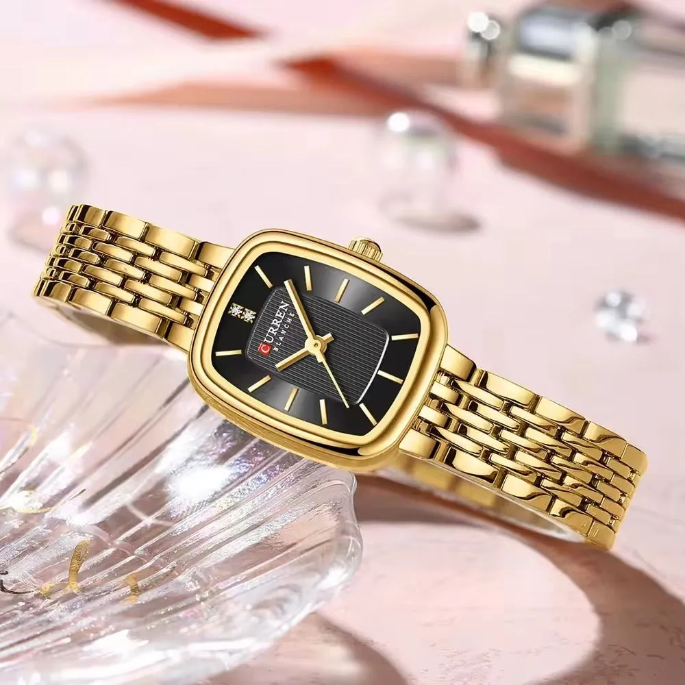 CURREN Original Brand Stainless Steel Band Wrist Watch For Women With Brand (Box & Bag)-9093