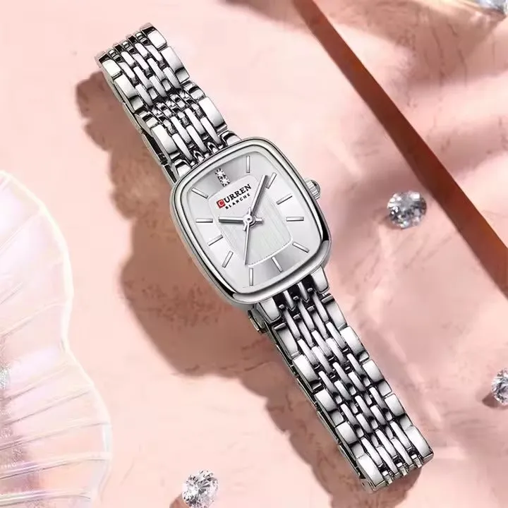CURREN Original Brand Stainless Steel Band Wrist Watch For Women With Brand (Box & Bag)-9093