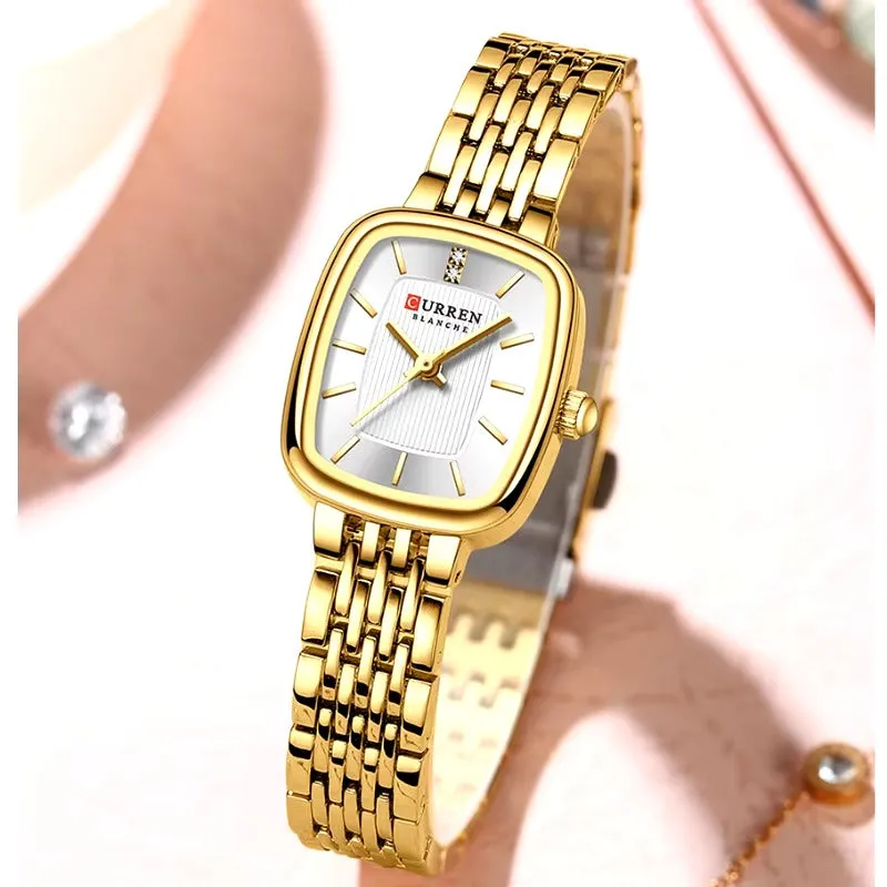 CURREN Original Brand Stainless Steel Band Wrist Watch For Women With Brand (Box & Bag)-9093
