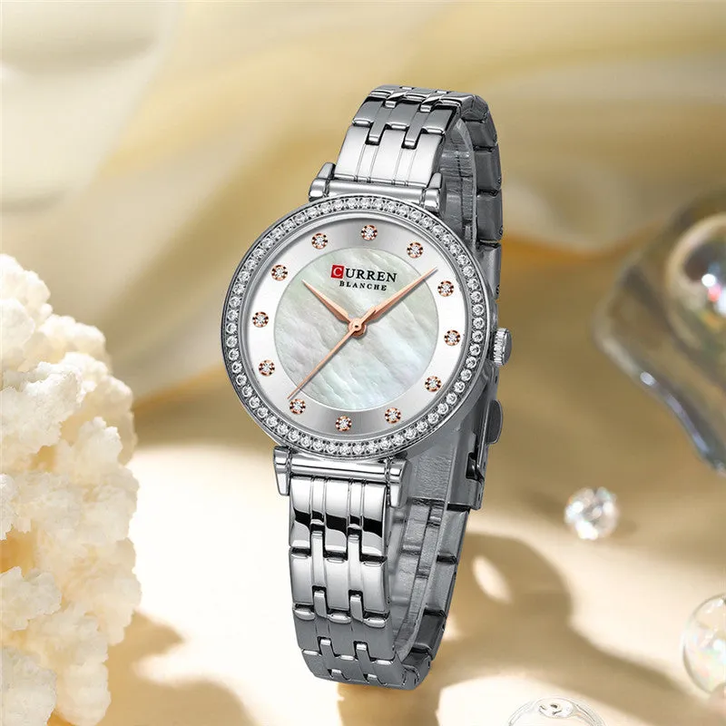CURREN Original Brand Stainless Steel Wrist Watch For Women With Brand (Box & Bag)-9087