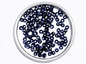 Dark Black Centre Hole Bowl Plastic Sequin- 5 mm