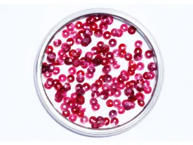 Dark Pink Centre Hole Bowl Plastic Sequins- 5 mm