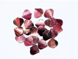 Dark Pink One Hole Designer Petal Plastic Sequins(Wholesale)