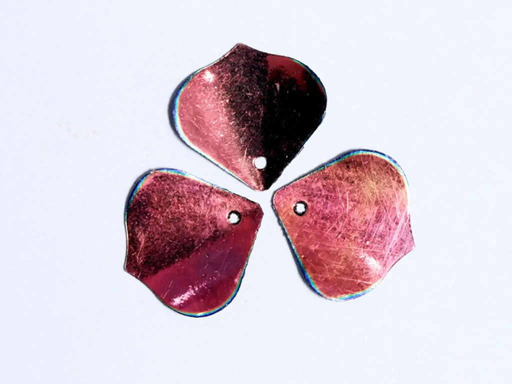 Dark Pink One Hole Designer Petal Plastic Sequins(Wholesale)