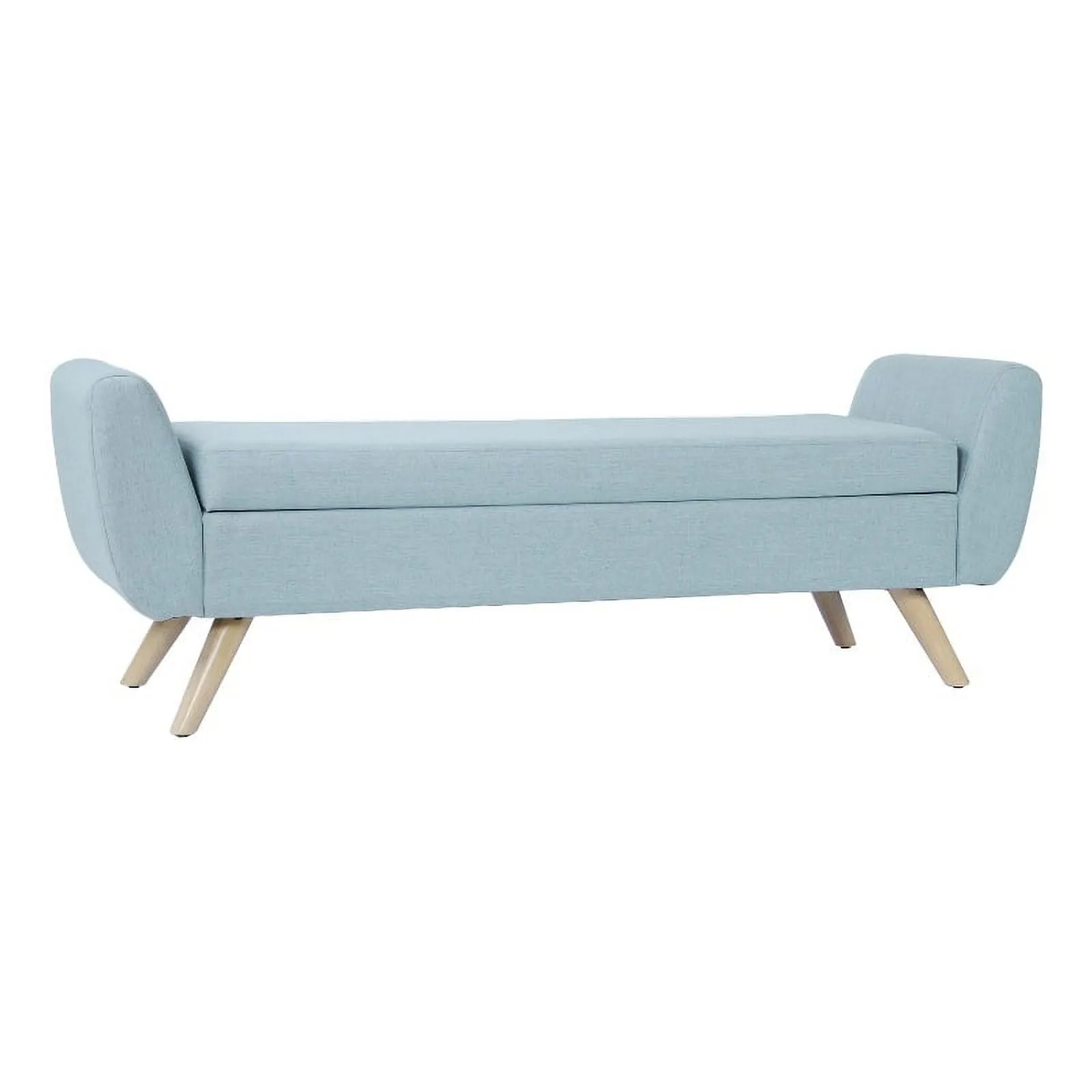 everyday Modern Storage Bench, 60"W x 18"D x 21"H, French Blue