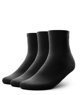 Flagship Quarter Socks Black 3-Pack