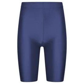 Girls Kids Stretch Cycling Lycra PE School Uniform Dance Gym Swim Shorts -Navy Blue