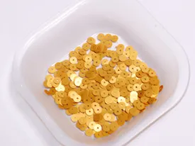 Golden Center Hole Circular Plastic Sequins