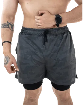Grey 2Layer Performance Shorts