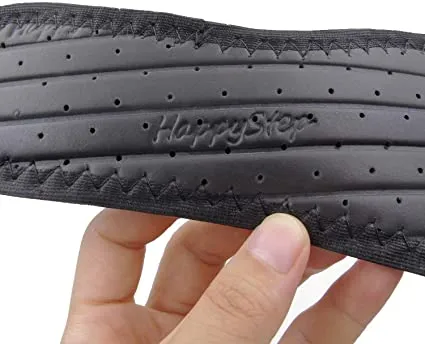 HappyStep 1 Pair Cotton Terry Barefoot Summer Insoles, Sweat Absorbent and Moisture Control | Black&White | Women