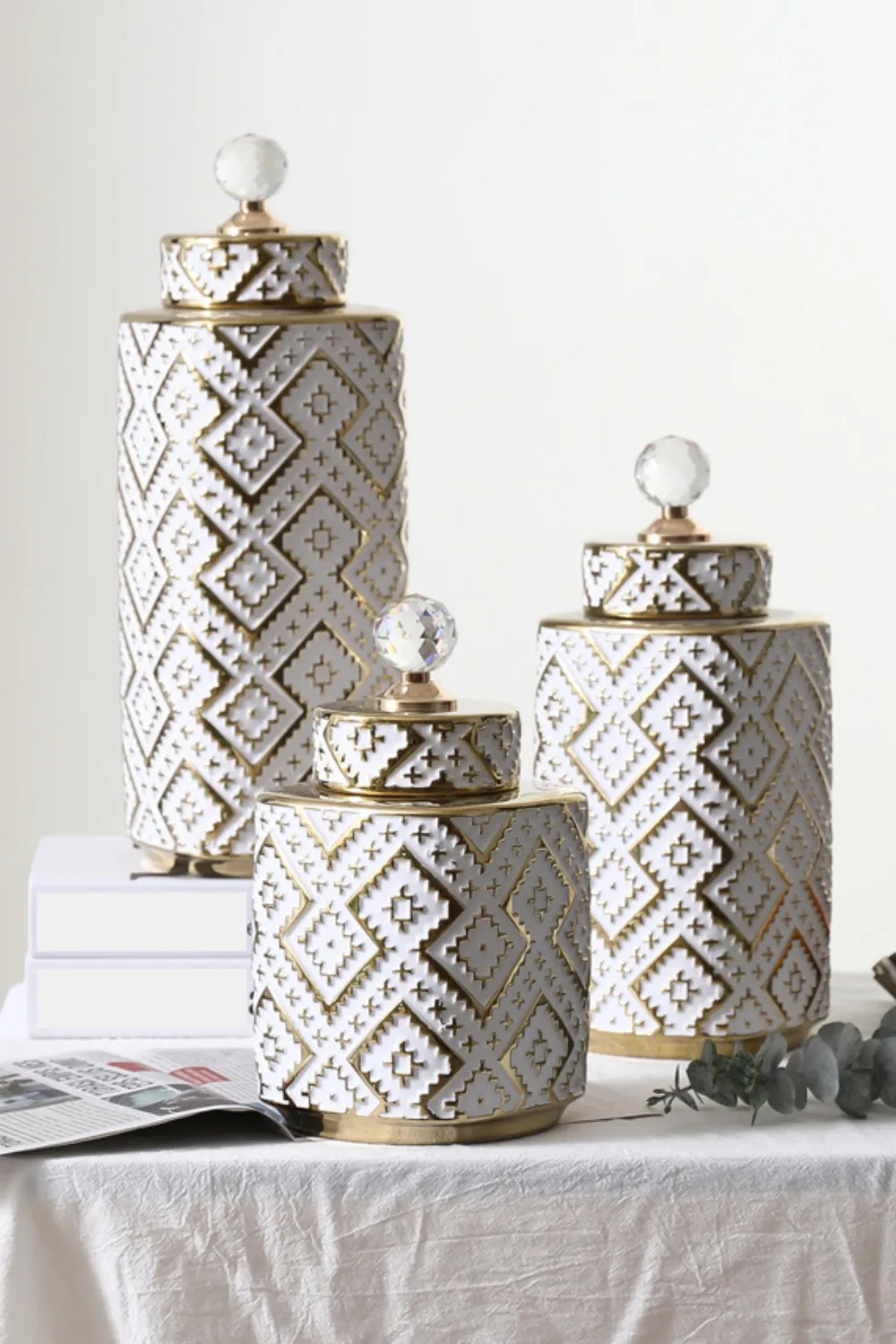 'Heloise' Ceramic Home Decor Storage Jar (3 Styles)