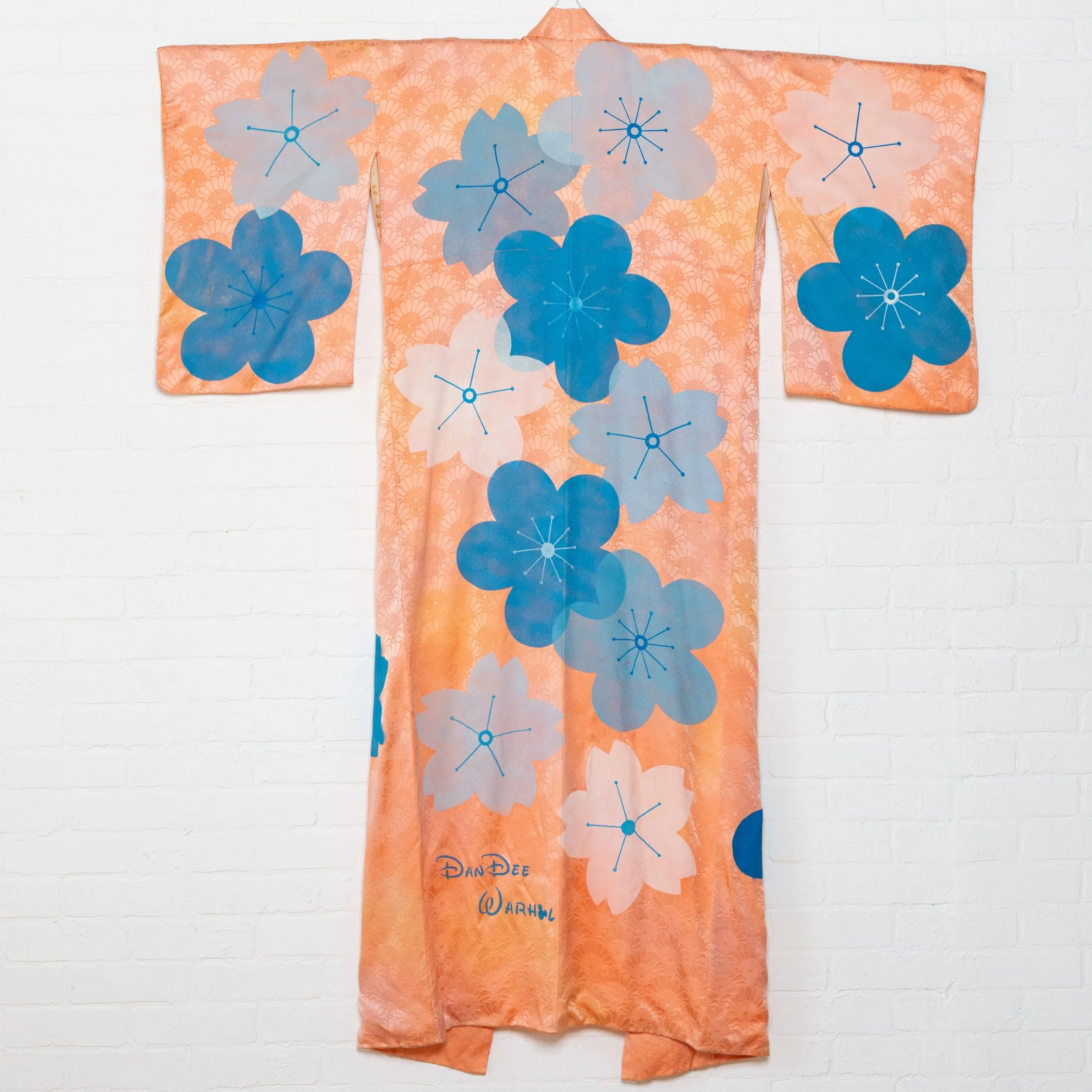 “It’s Spring Time” Reimagined Vintage Kimono - Kimono Zulu Artist Collaboration with Dandee Warhol