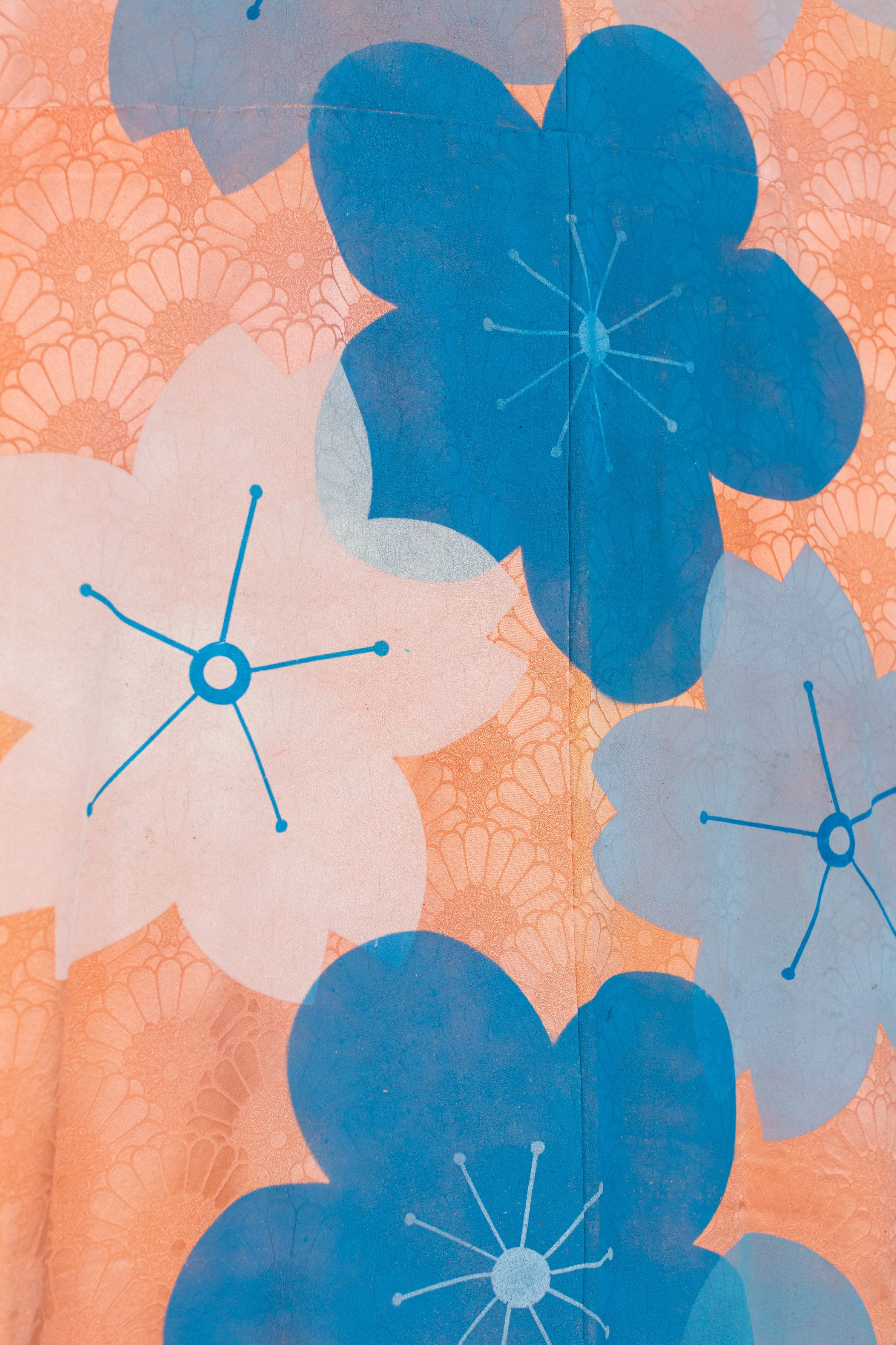 “It’s Spring Time” Reimagined Vintage Kimono - Kimono Zulu Artist Collaboration with Dandee Warhol
