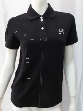 Le Kilt Ladies Black Cut & Sew Pique Shirt