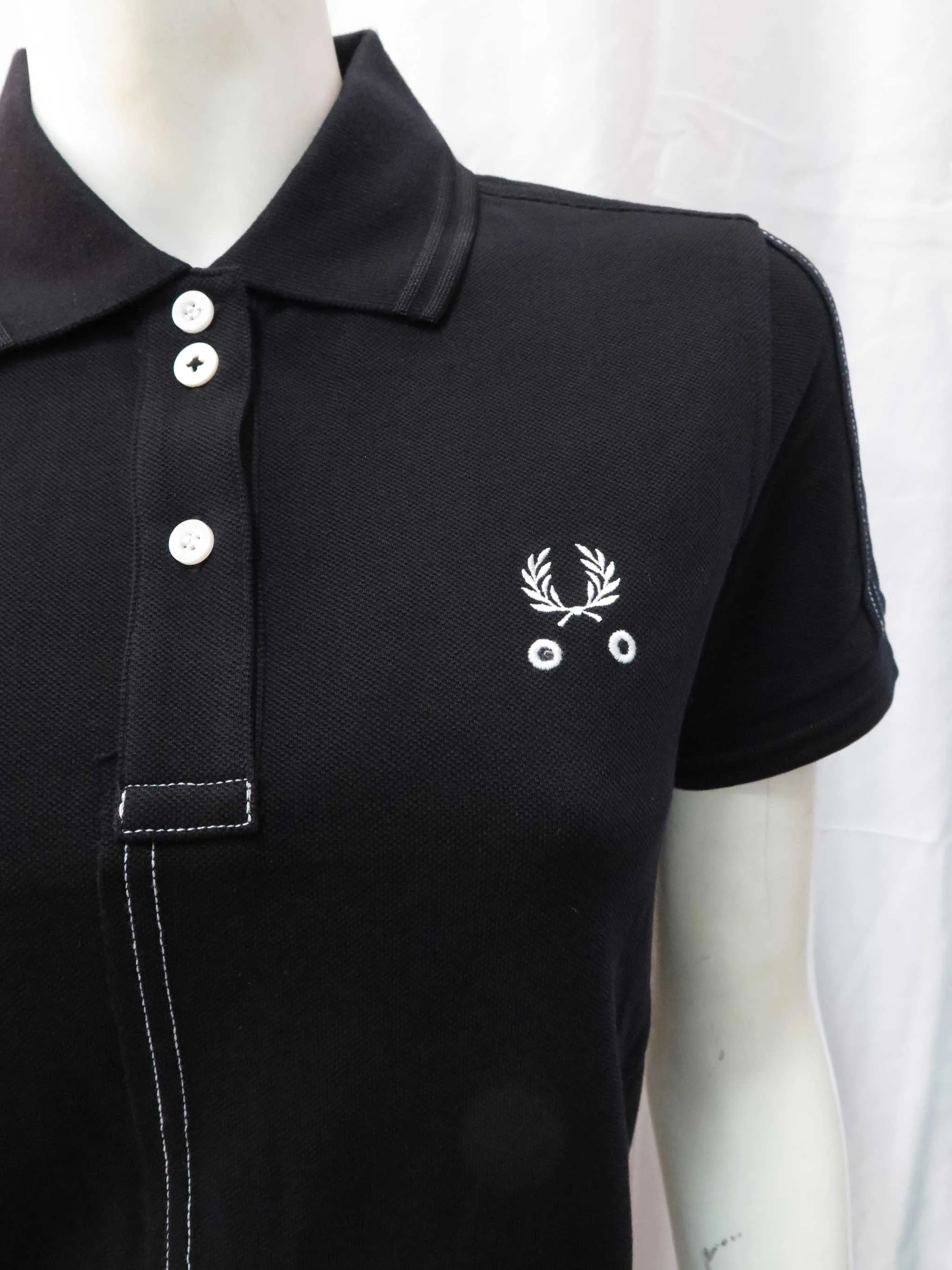 Le Kilt Ladies Black Cut & Sew Pique Shirt