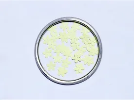Lemon Yellow Centre Hole Flower Plastic Sequins- 10 mm(Wholesale)