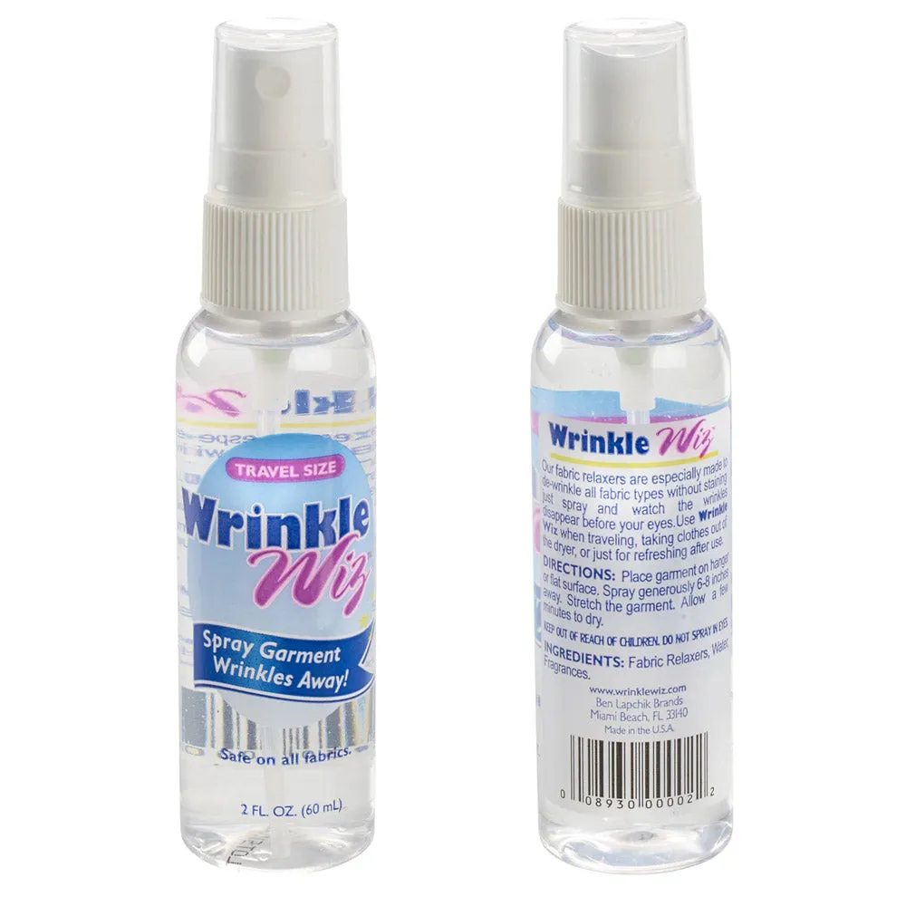 Lewis N Clark Wrinkle Wiz Travel Size Spray Clothing Garment TSA Easy Iron 2 Oz.