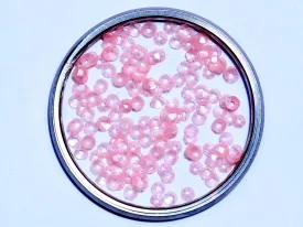 Light Pink Centre Hole Bowl Plastic Sequins- 4 mm(Wholesale)