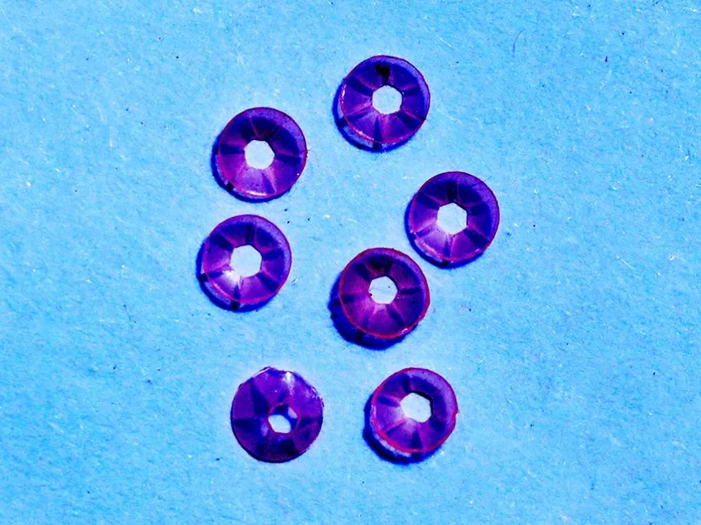 Light Pink Centre Hole Bowl Plastic Sequins- 4 mm(Wholesale)
