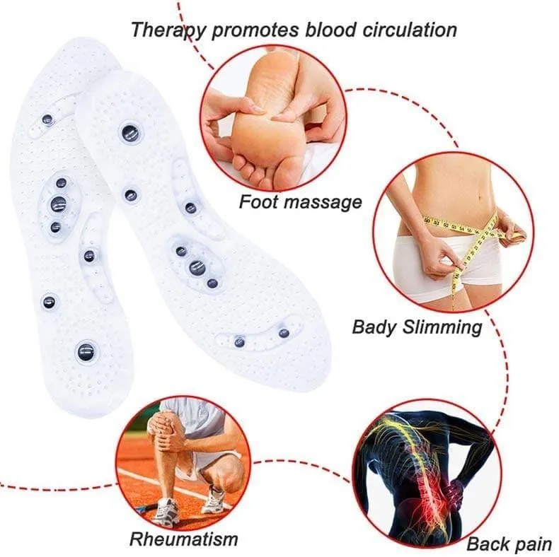 Magnetic Massage Insoles (Pair) for Weight Loss Unisex UK