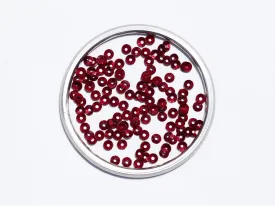 Maroon Centre Hole Bowl Plastic Sequins- 4 mm