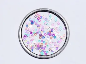 Multicolour Centre Hole Circular Flat Plastic Sequins- 4 mm(Wholesale)