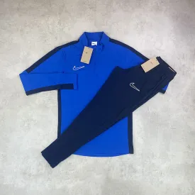 Nike Academy Drill Half Zip/ Pants Tracksuit Set Royal Blue/ Obsidian