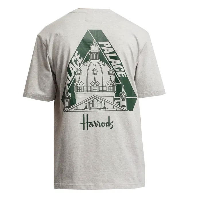 Palace x Harrods Logo T-shirt Grey