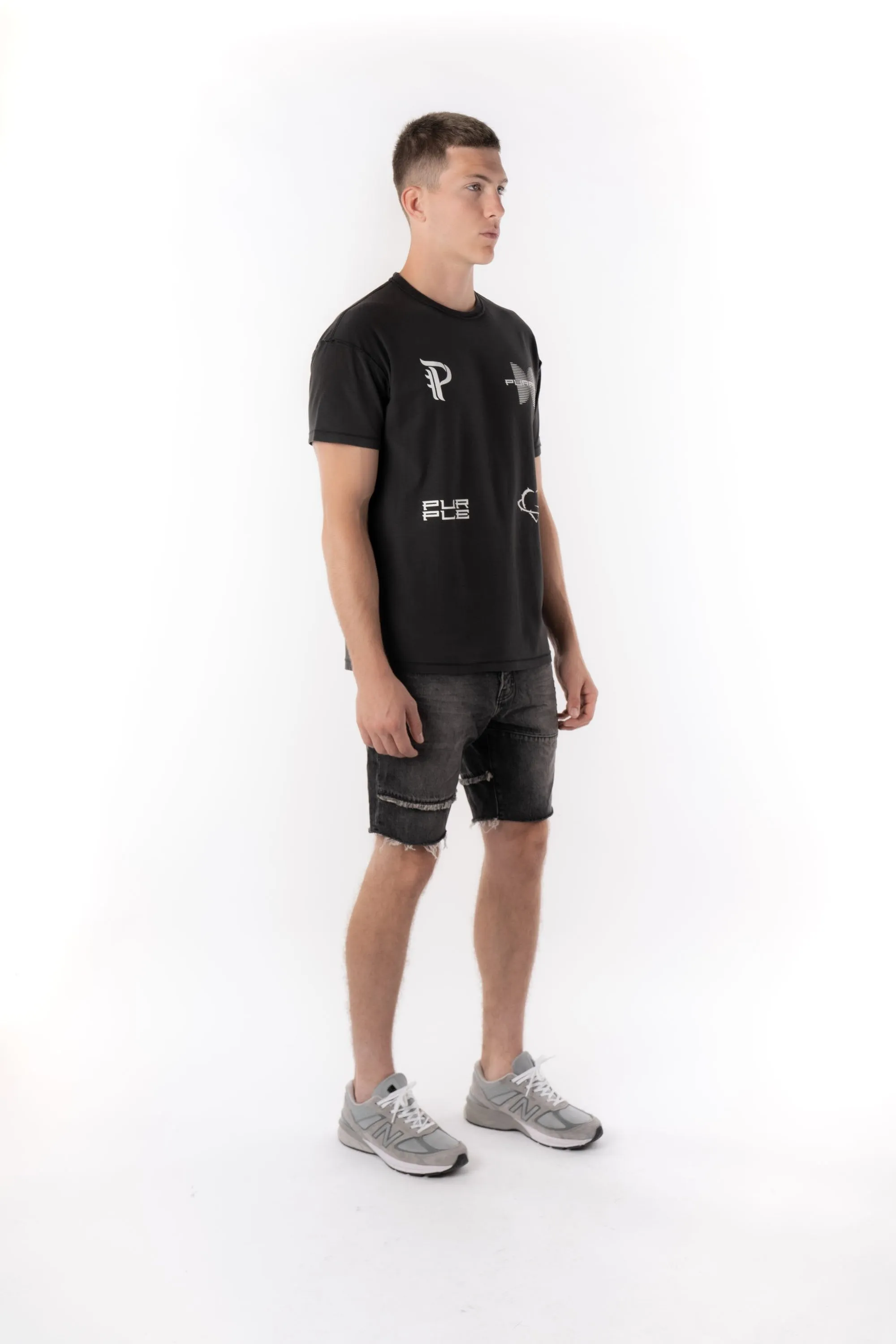 PURPLE BRAND BLACKWORK - BLACK Mens Apparel