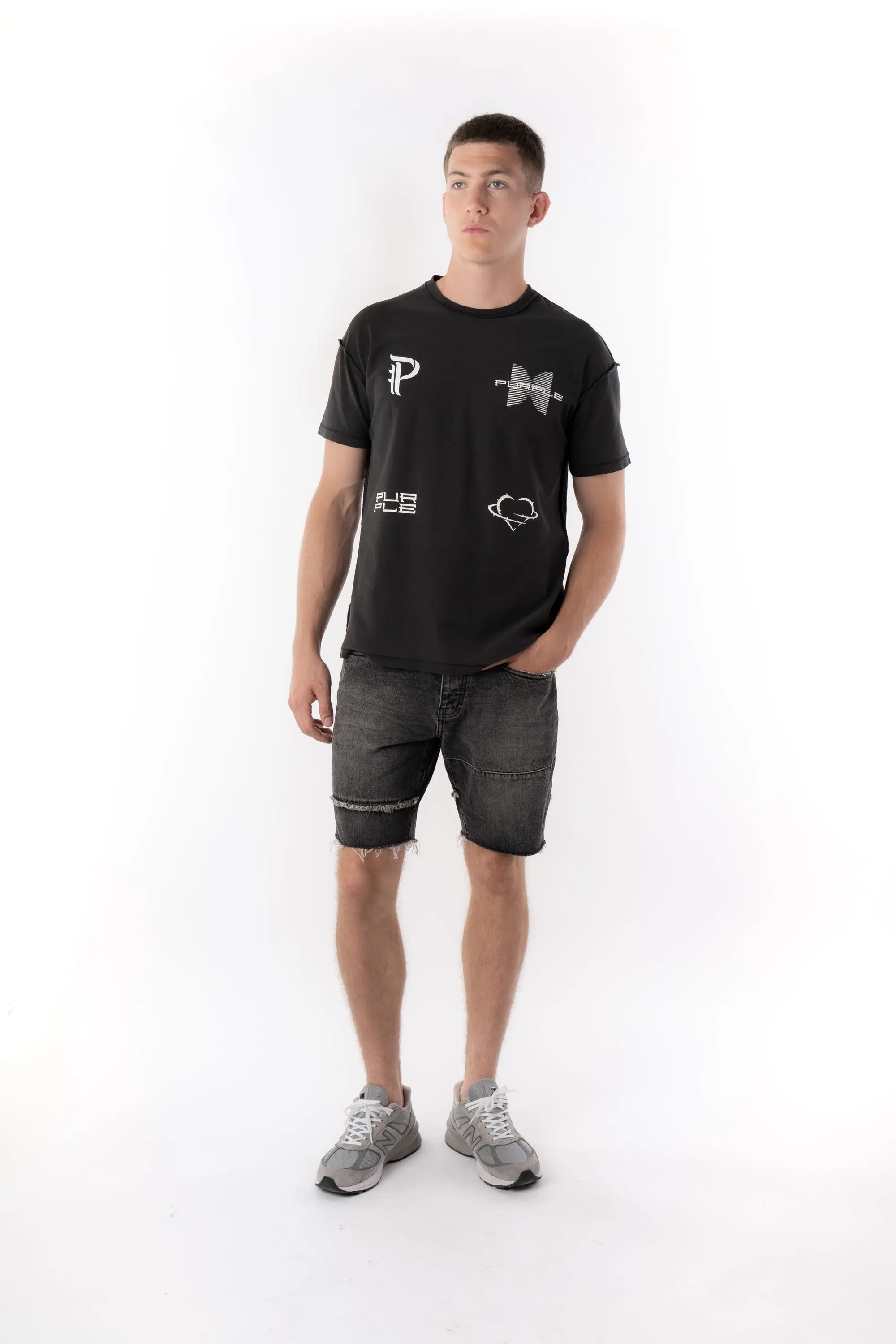 PURPLE BRAND BLACKWORK - BLACK Mens Apparel