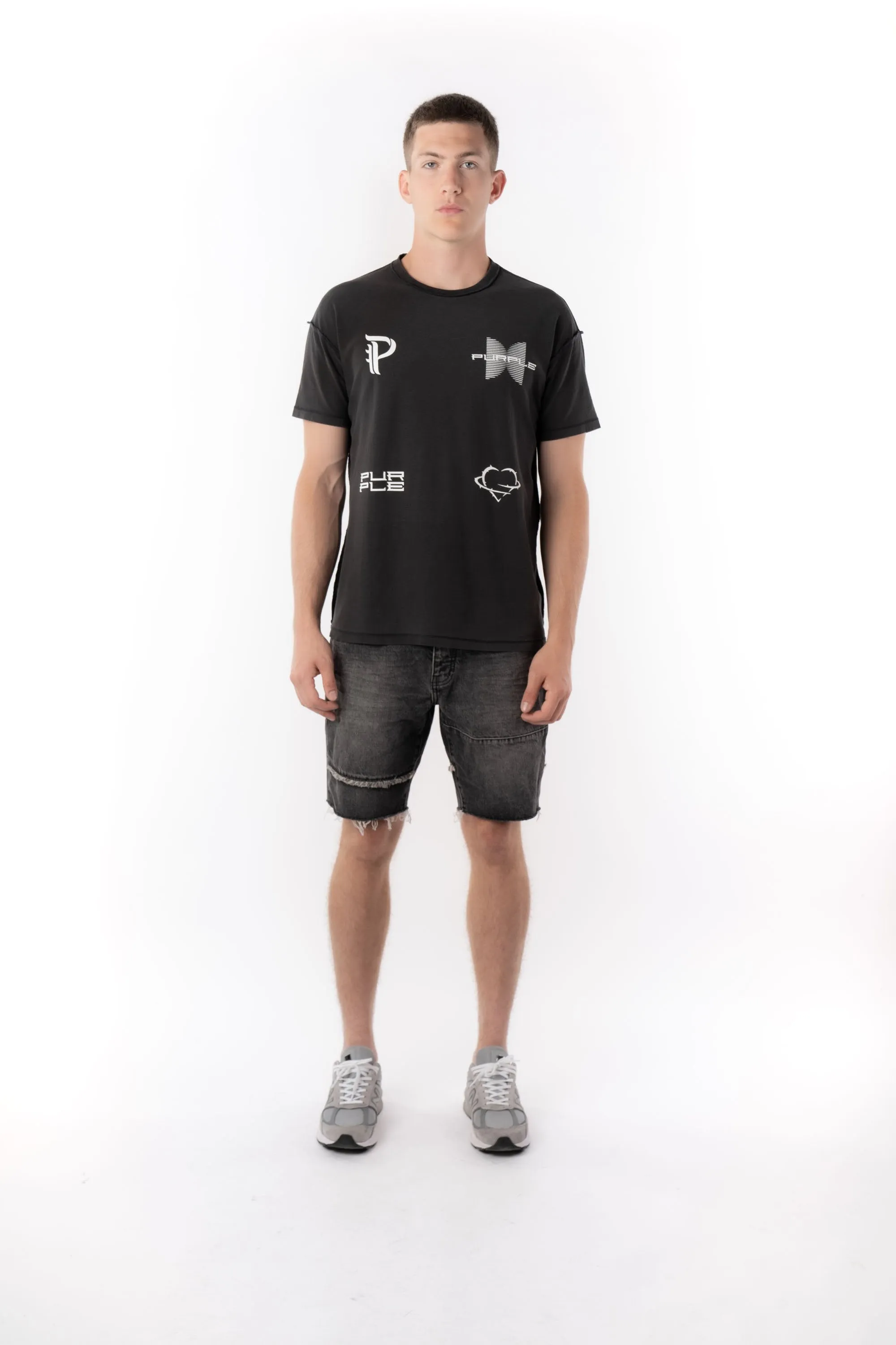 PURPLE BRAND BLACKWORK - BLACK Mens Apparel
