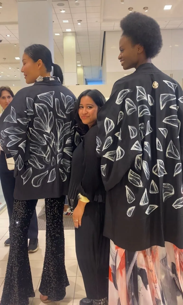 "Cosine 1" Reimagined Vintage Kimono - Kimono Zulu Artist Collaboration with Soi K
