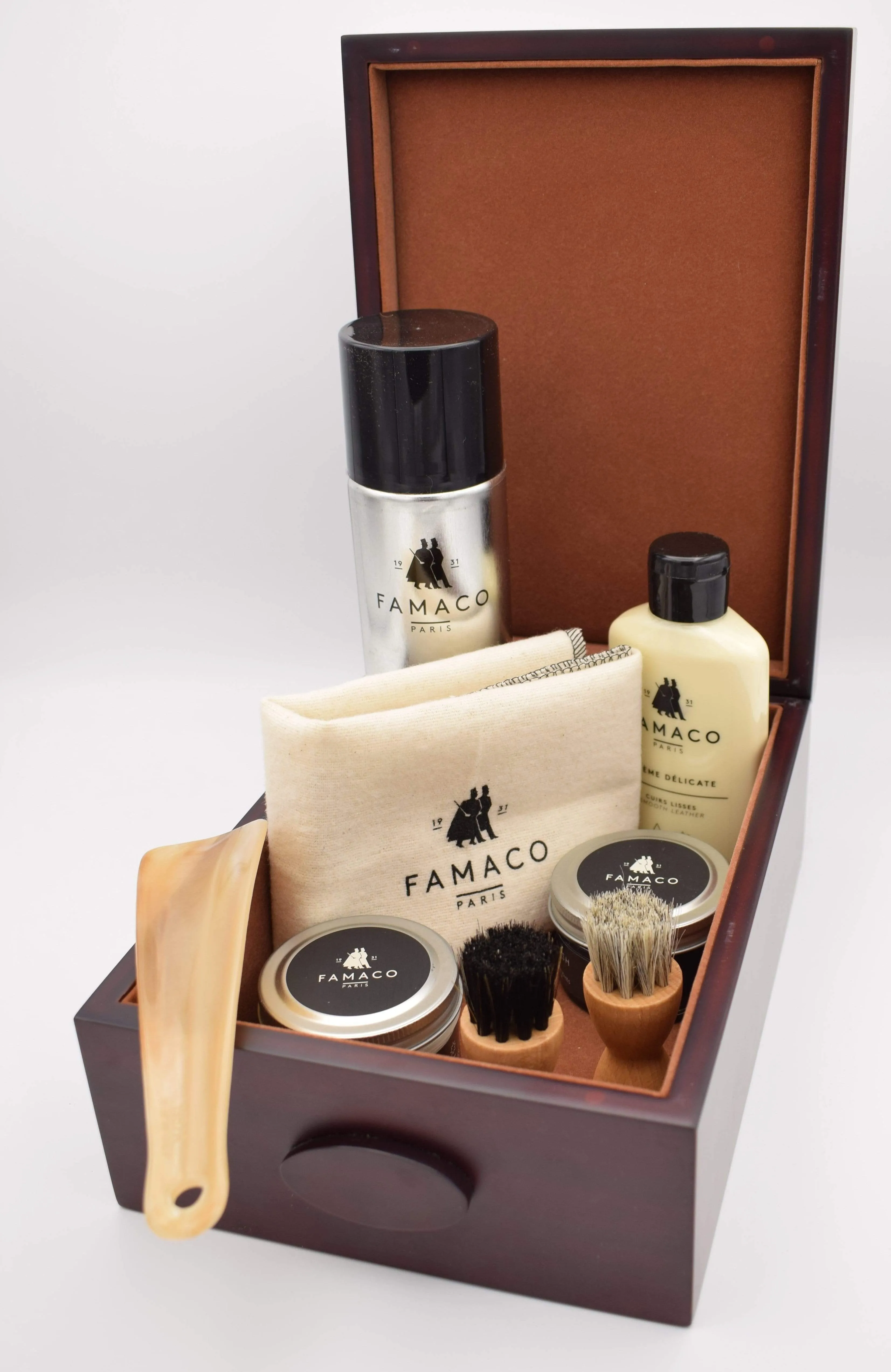 Rose Wood Luxury Shoe Care Box