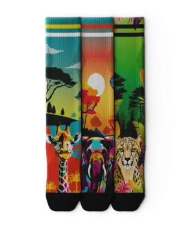 Safari Knee High Compression Socks -3 Pack