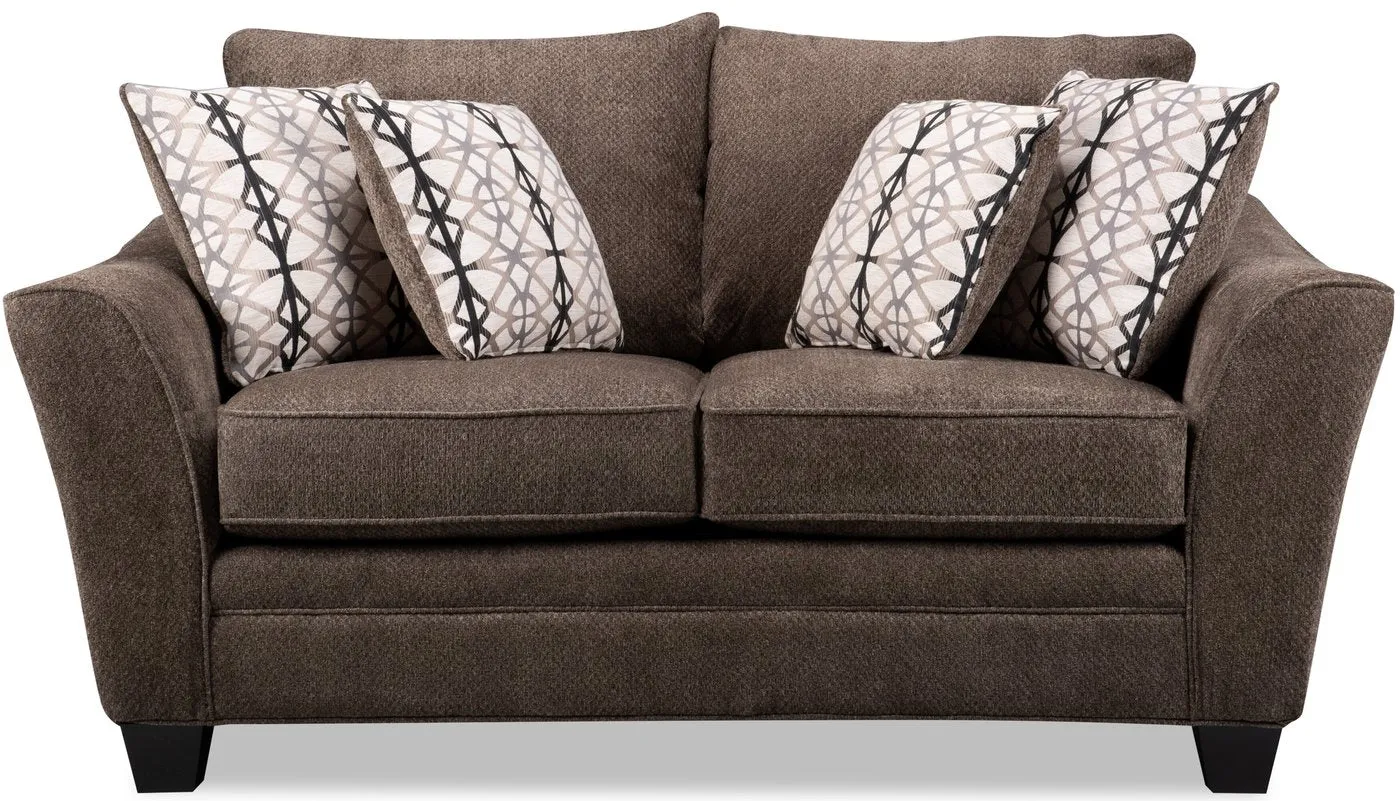 Sherwood Chenille Loveseat - Brown
