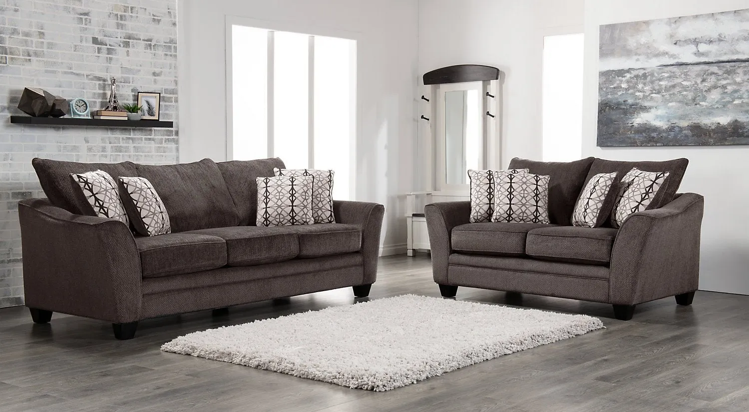 Sherwood Chenille Loveseat - Brown